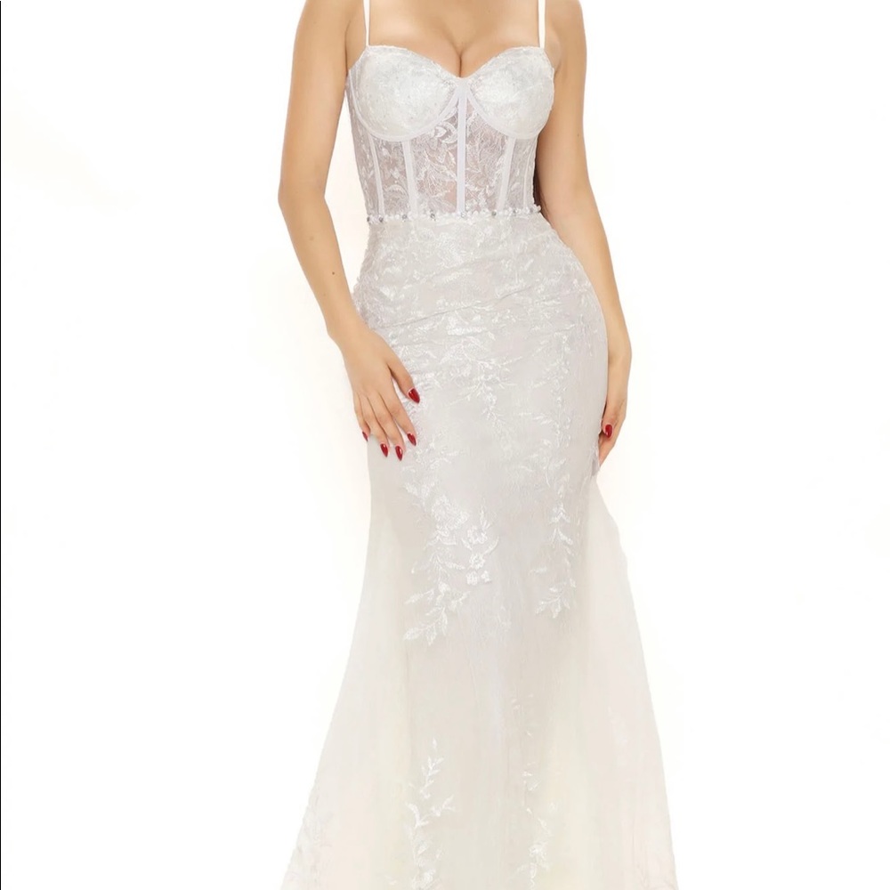 NWT mermaid lace corset wedding dress